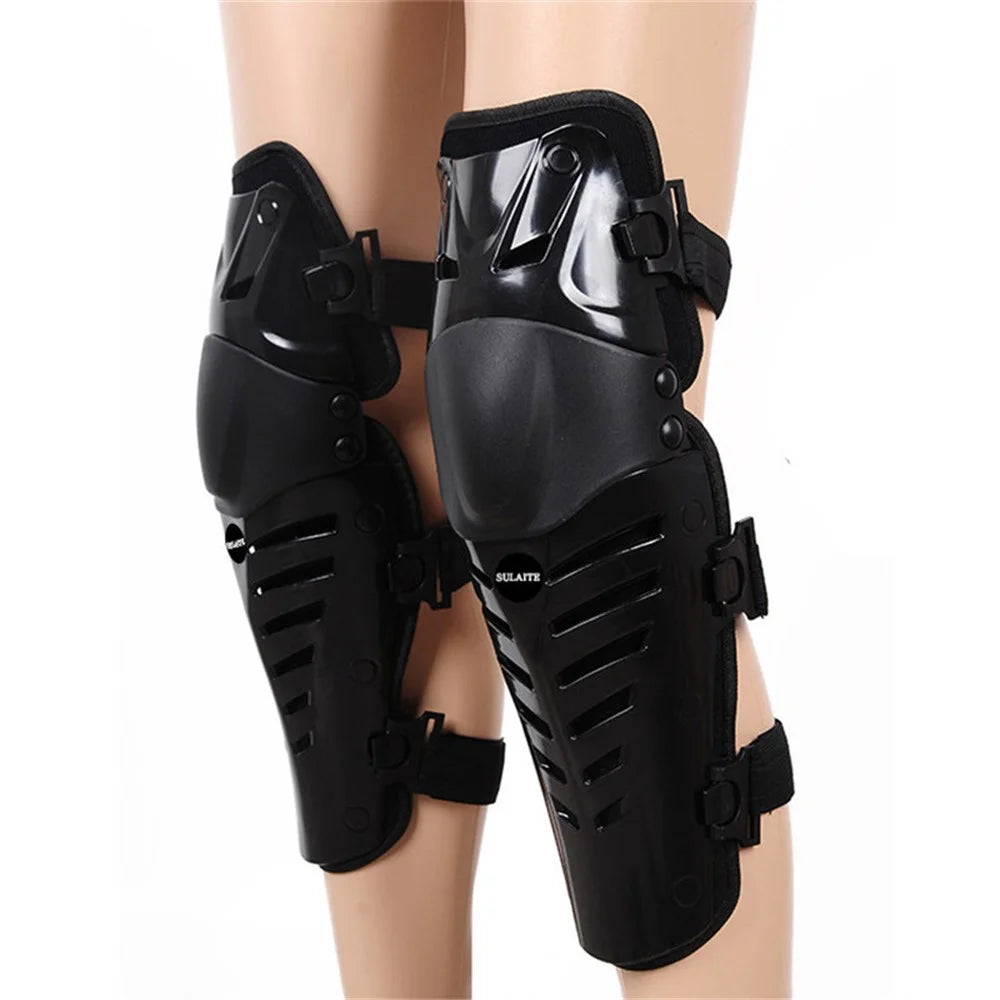 SULAITE 1 Pair GT-313 Motorcycle Knee Pad Men Protective Gear Knee Protector EVA Hard Shell Guard Pad Set - Black - 3