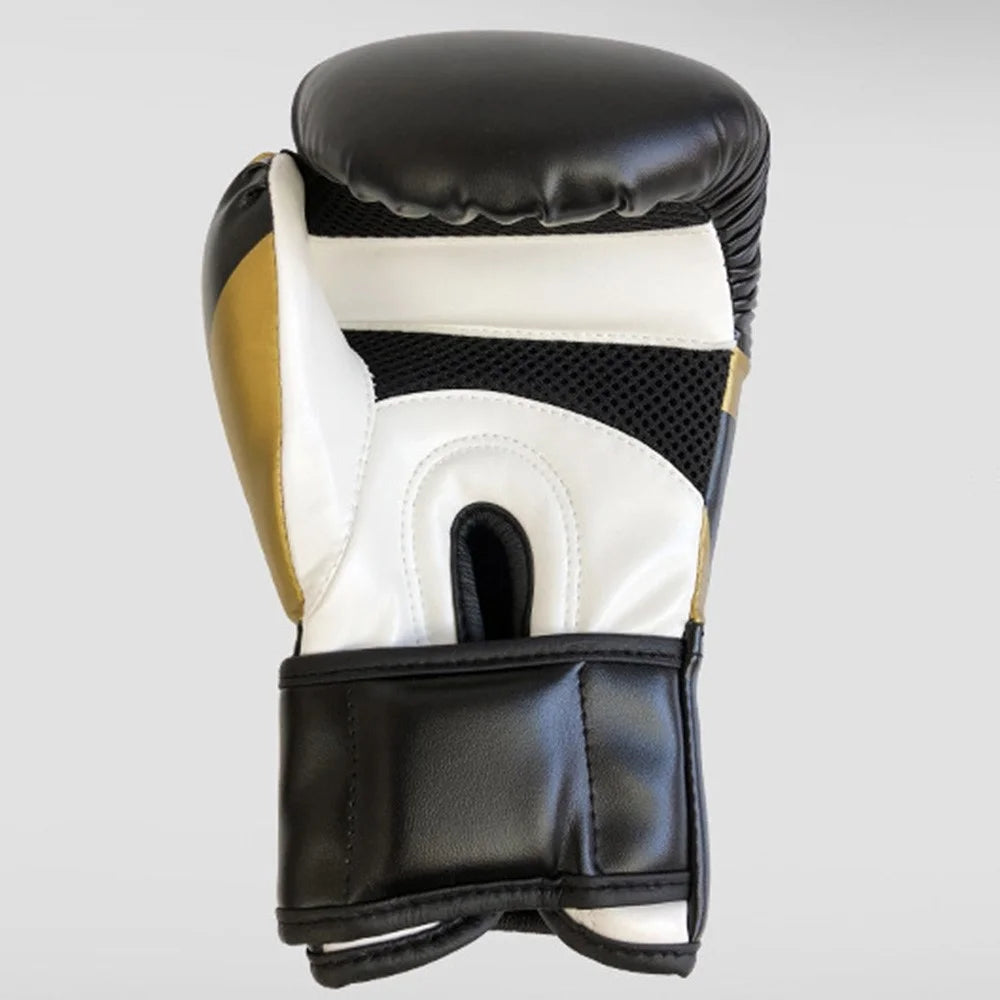 KAILUN NW-036 PU Mittens Kick Boxing Gloves Men Women Karate Muay Thai Free Fight MMA Sanda Training Equipment, 10oz - Black - 2