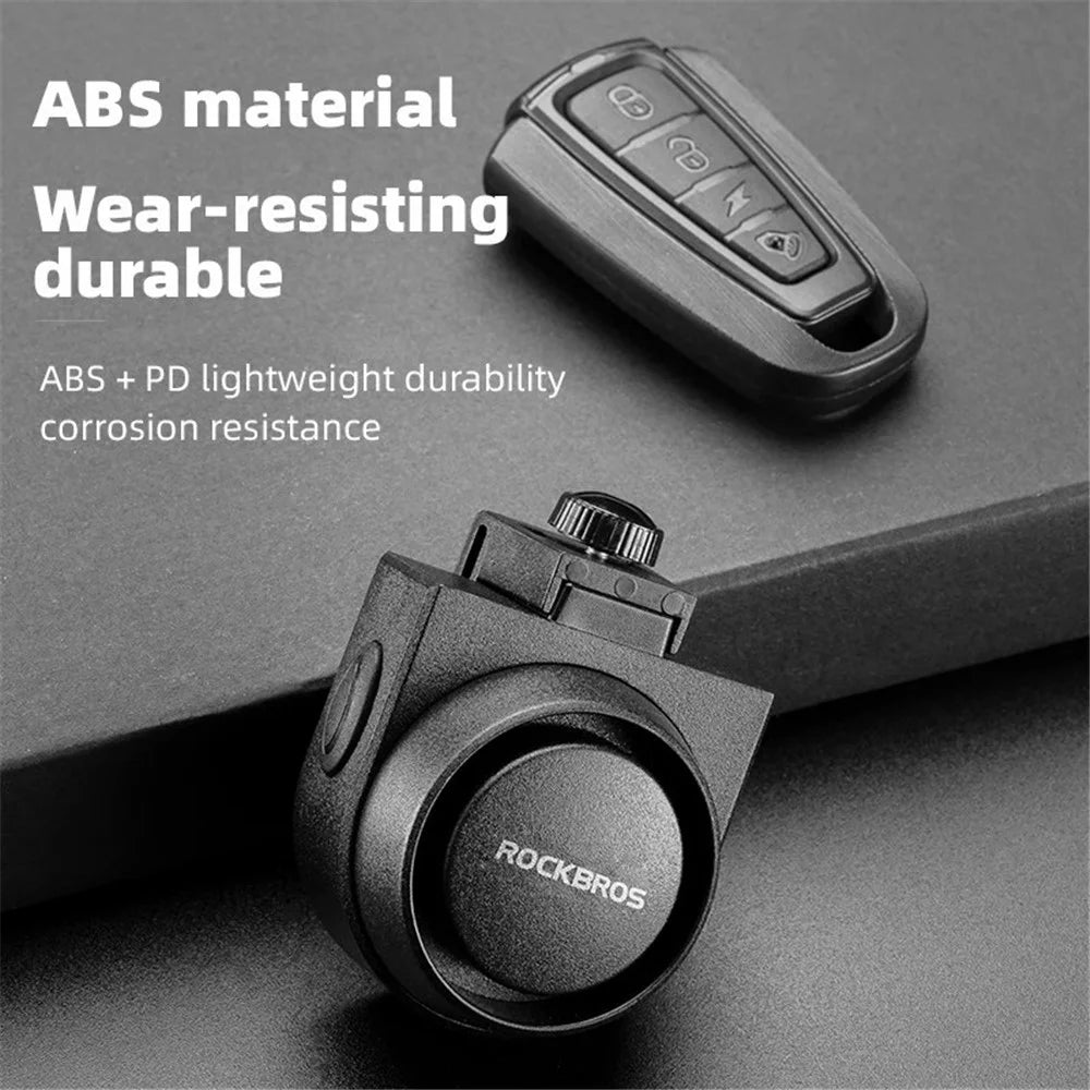 ROCKBROS Anti Theft Bicycle Bell IPX5 Waterproof Wireless Remote Control Electric Horn - 2