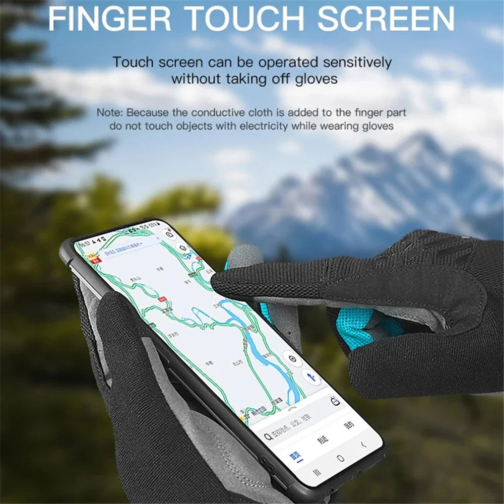 KYNCILOR A0023 1 Pair Breathable Cycling Gloves Touch Screen Bicycle Gloves Shockproof Bike Gloves - Blue / S - 5