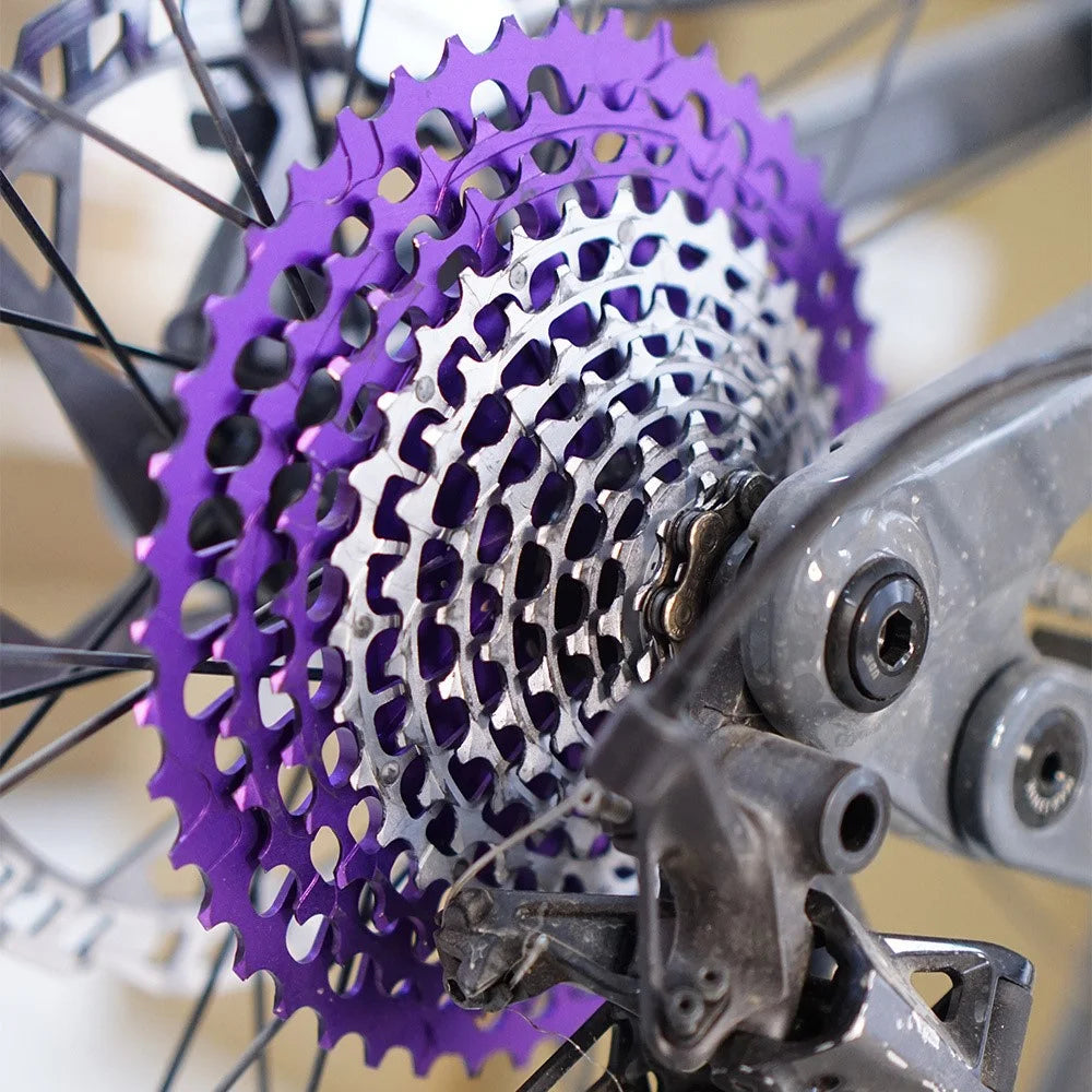 ZTTO 12 Speed 11-50T Ultra Light Aluminum Alloy + Steel Mountain Bike Cassette Freewheel for HG Hub - Black+Silver - 6