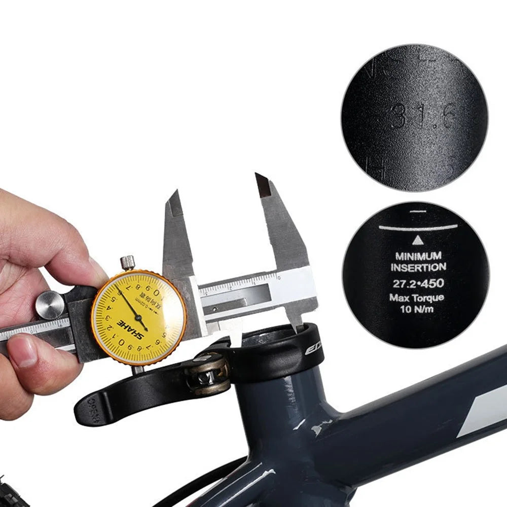 ENLEE E-4215 Seat Post Adapter Shim Tube Mountain Bike Seat Post Tube Reducing Sleeve Converter - 25.4mm to 27.2mm - 6