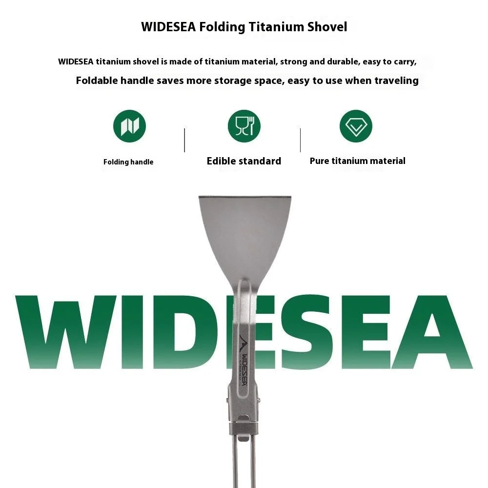 WIDESEA WSTT-118 Outdoor Camping Pure Titanium Foldable Spatula Ultralight Shovel Cookware - 6