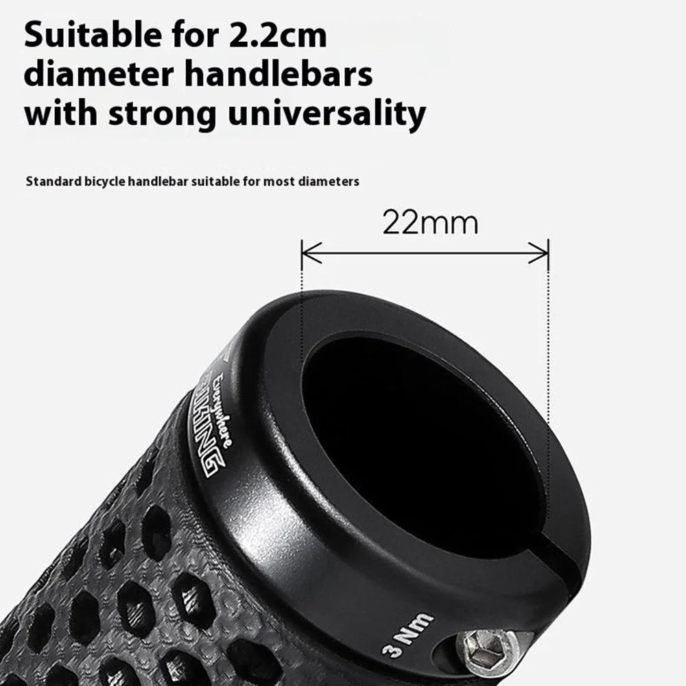 WEST BIKING YP0804092 1 Pair Mountain Bike Long + Short Grips 3D Printed TPU Anti Slip Handlebar Grips - Black / Pink - 7