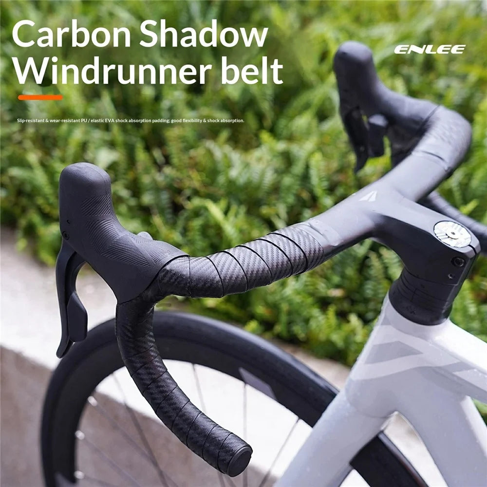 ENLEE TY-01 2Pcs Carbon Fiber Texture Road Bike Handlebar Tape Anti-Slip Shock Absorbing Bicycle Bar Tape - 5