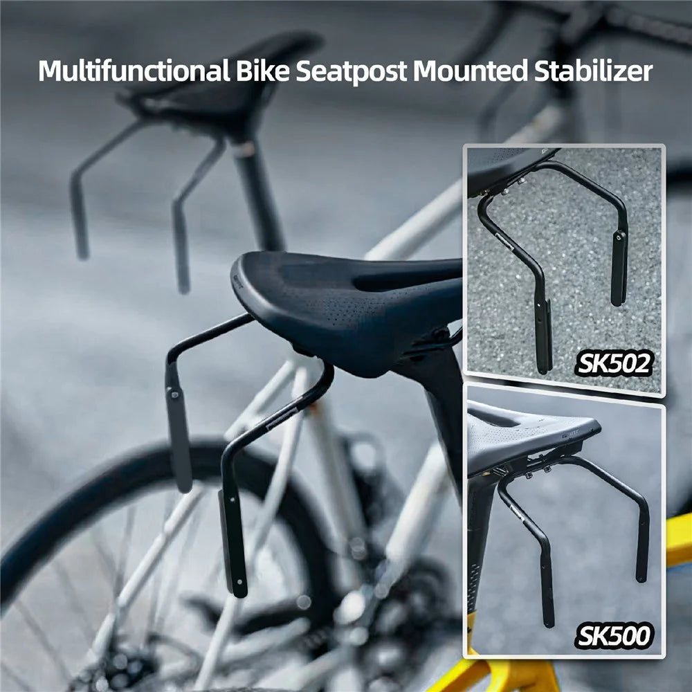 RHINOWALK SK500BB Bicycle Saddle Bag Stabilizer with Water Bottle Cage Mount Holes for Seat Bags Support Adapter - 3