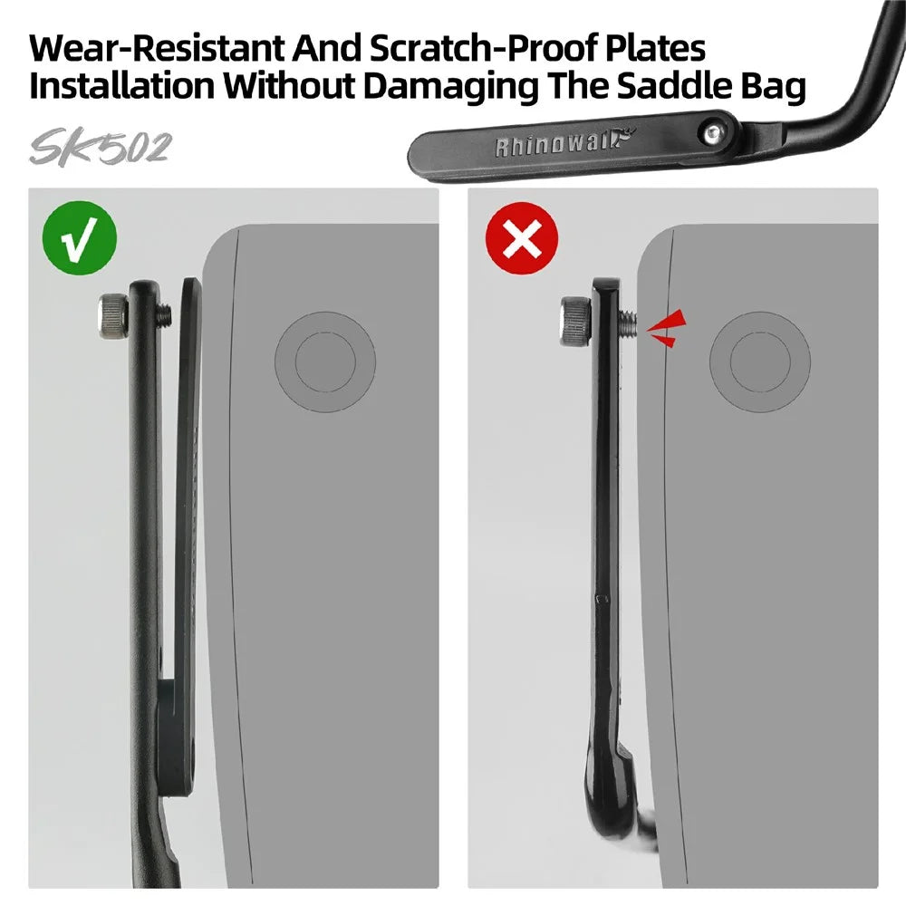 RHINOWALK SK500BB Bicycle Saddle Bag Stabilizer with Water Bottle Cage Mount Holes for Seat Bags Support Adapter - 6