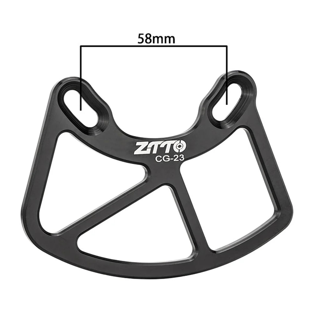 ZTTO CG23 Bicycle Chain Guide MTB Mountain Bike Crash Plate Bash Guard - Black - 6