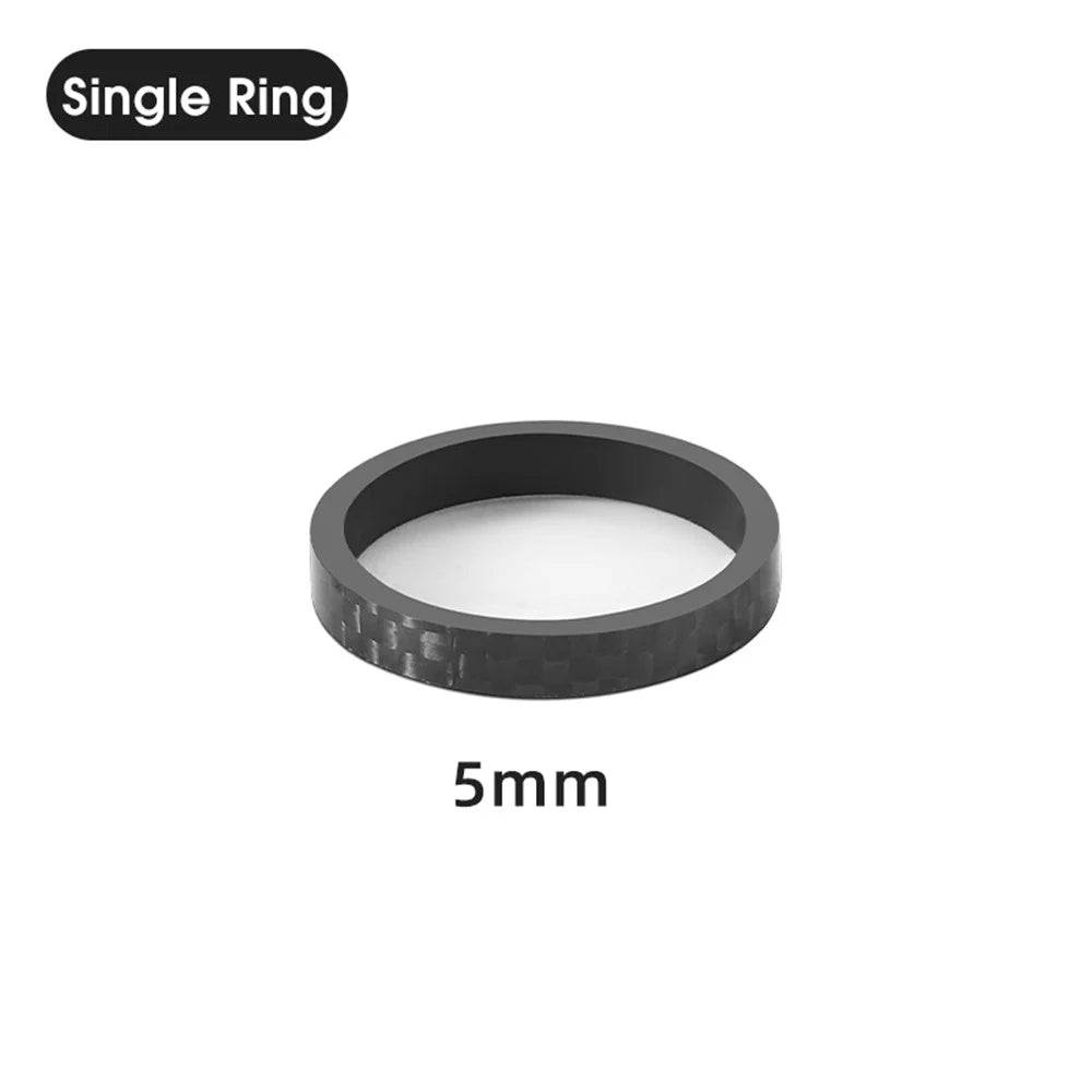 WEST BIKING 5mm Bicycle Stem Spacer Carbon Fiber Gasket MTB Bike Front Fork Spare Parts - 2