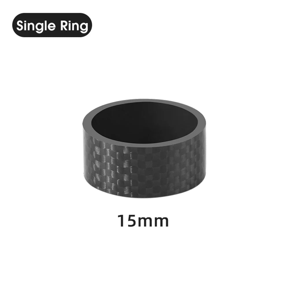 WEST BIKING 15mm MTB Bike Front Fork Spare Parts Carbon Fiber Bicycle Stem Spacer Fork Gasket - 2