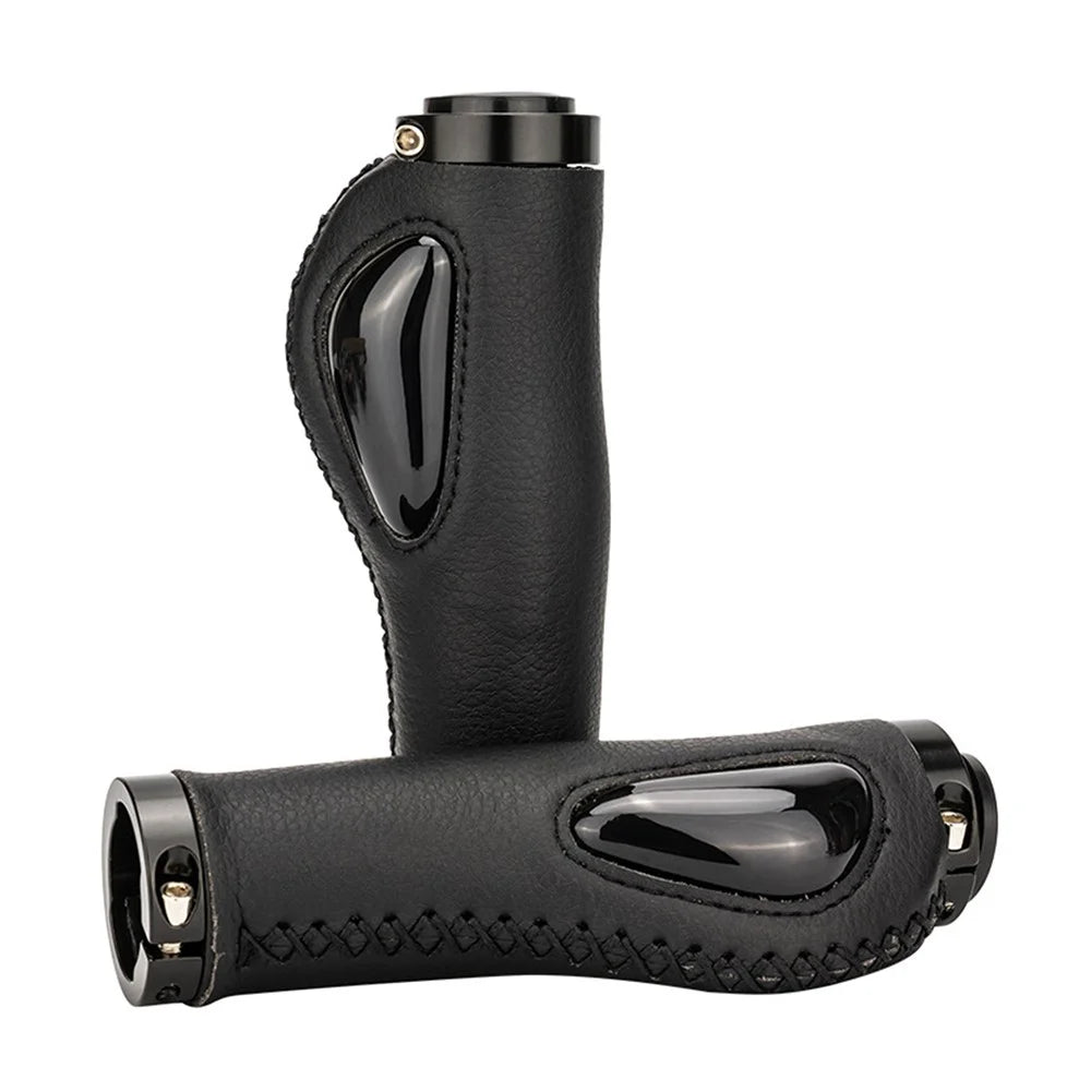 ZTTO AG61 1 Pair Bike Handlebar Grip Liquid Silicone Shock Absorption Anti-slip Bicycle Handlebar Grips - Black - 2