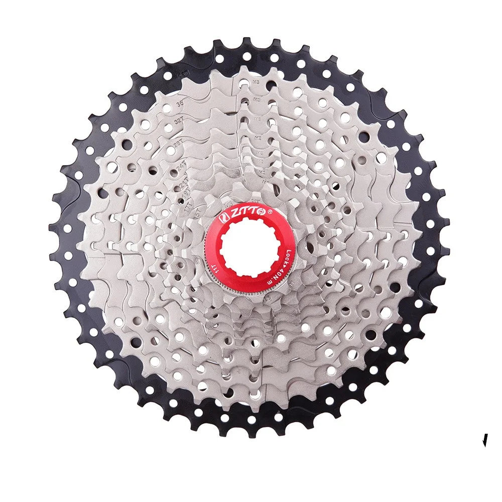 ZTTO 1142 Mountain Bike 11-42T Flywheel 11 Speed Bicycle Cassette Replacement Part - Black / Silver - 1