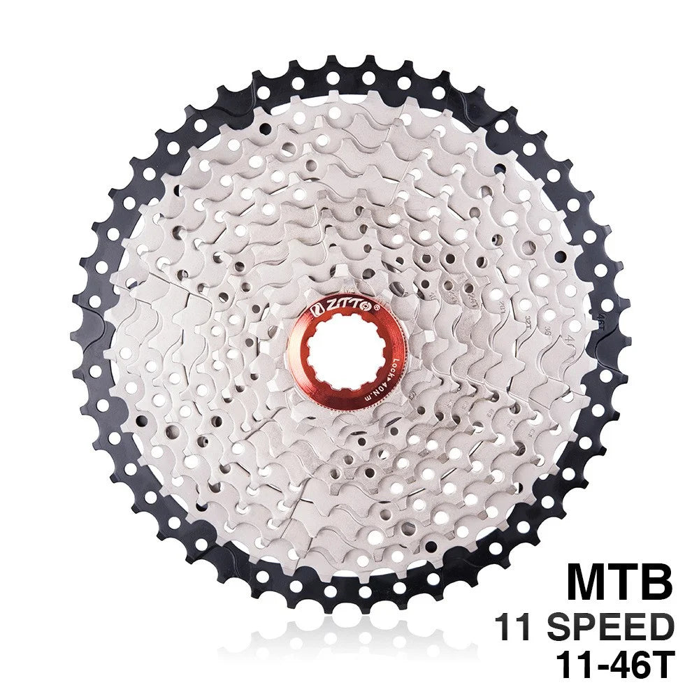 ZTTO Bicycle Freewheel 11 Speed 11-46T Steel Cassette for HG Mountain Bike Hollow Design - 2
