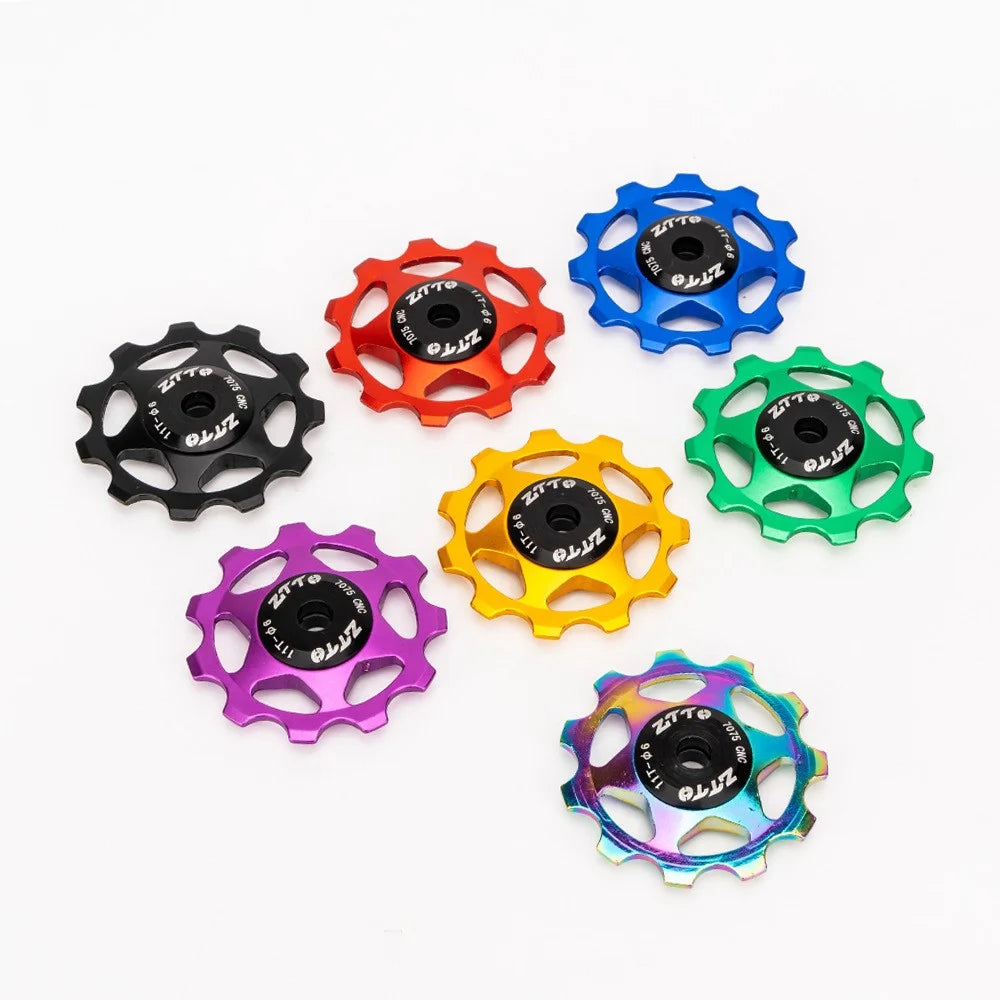 ZTTO 11T Rear Derailleur Pulley Bike Bicycle Metal Bearing Jockey Wheel Aluminium Alloy Rear Derailleur Guide Roller - Colorful - 5