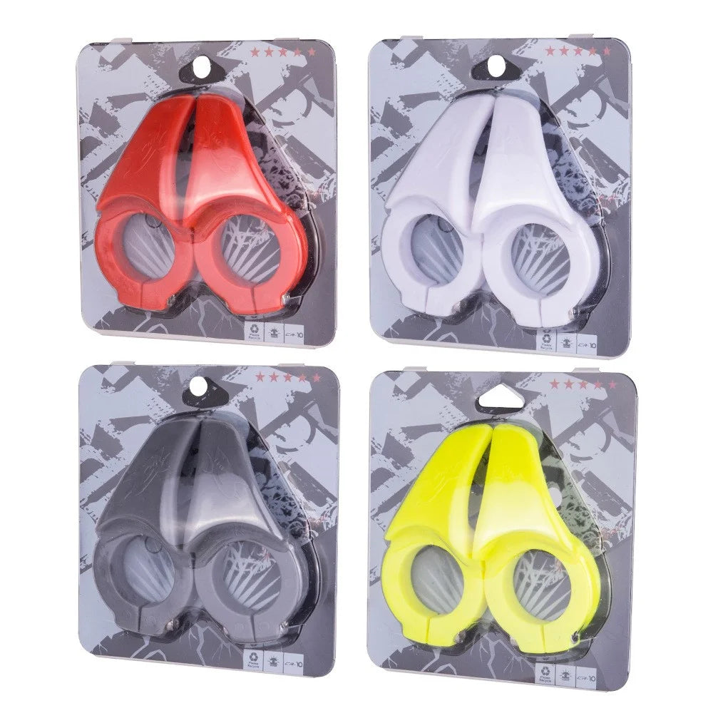 1 Pair Bicycle Handlebar Grips Polycarbonate + Fiberglass MTB Bike Horn Vice Grip - Red - 3
