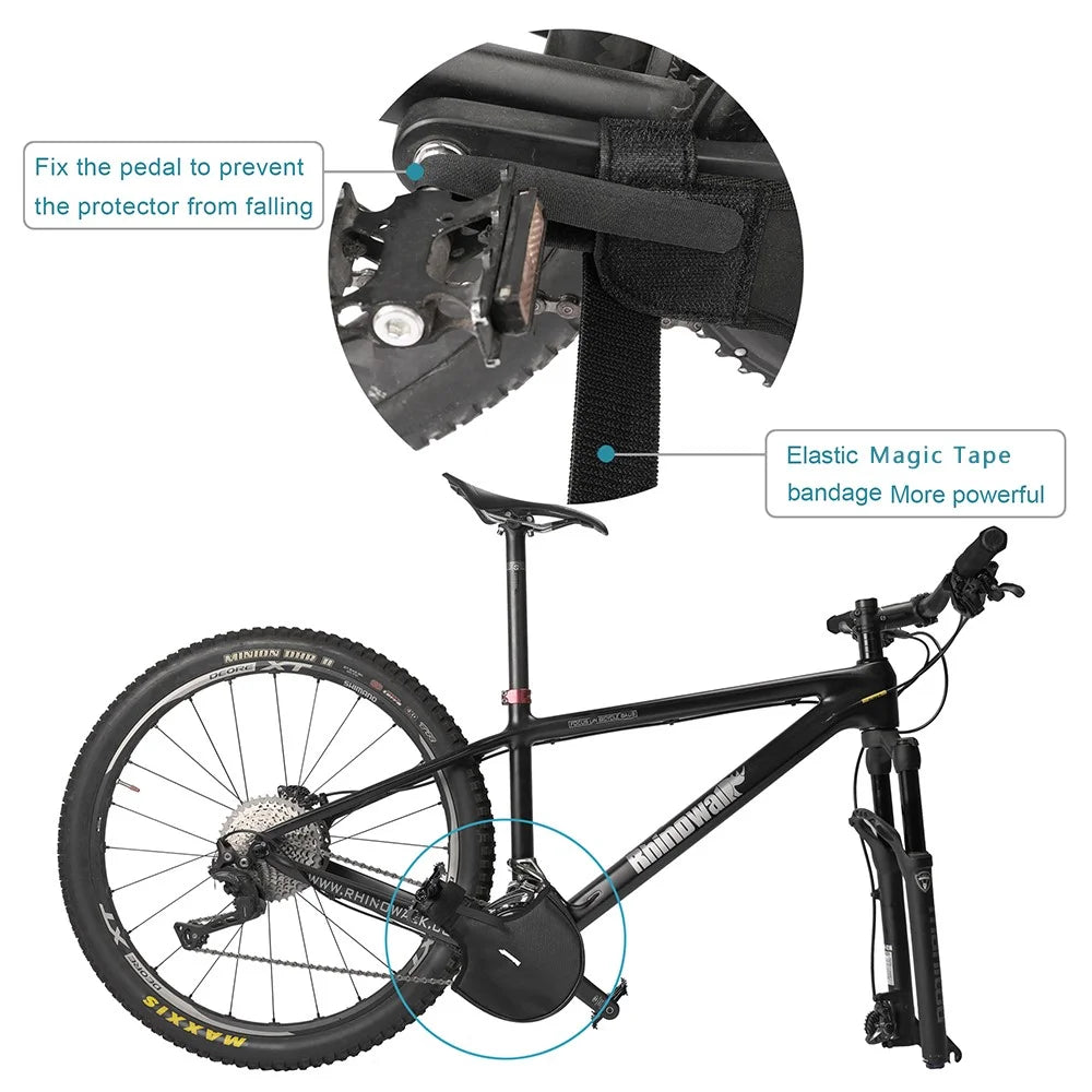 RHINOWALK RM264 Bicycle Crankset Cover MTB Road Bike Chainwheel Guard Polyester Anti-scratch Cover - 3