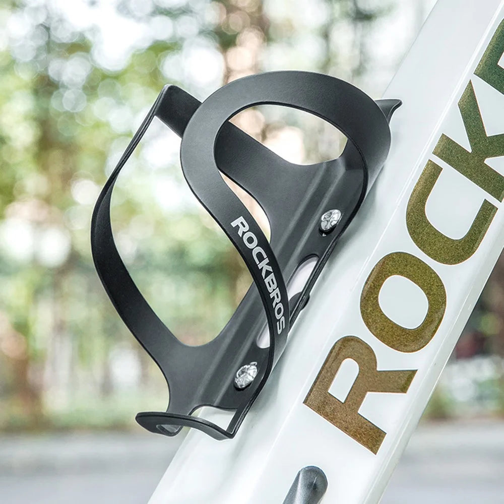 ROCKBROS 2022-11a MTB Bicycle Water Bottle Cage Aluminum Alloy Road Bike Bottle Holder Bracket - Black - 2