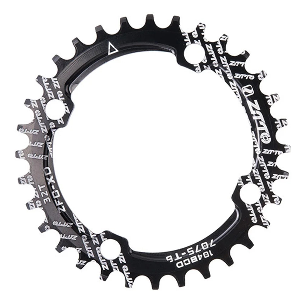 ZTTO 104BCD Positive Negative Teeth Bike Single Chainring Aluminum Alloy Crankset Single Speed Disc - Black 32T - 1