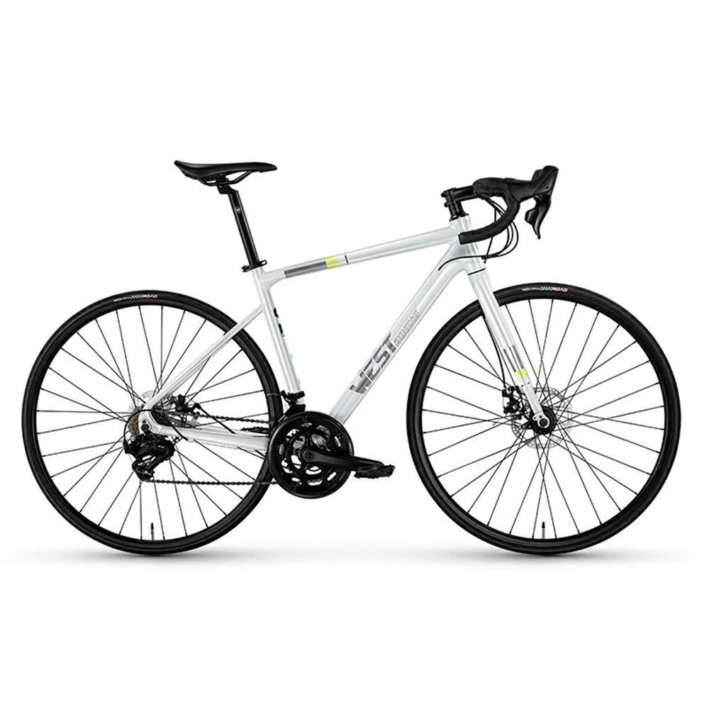 WEST BIKING JX100 700C Road Bike Lightweight Aluminum Alloy Disc Brake Bicycle for 165 - 178cm Height - Black - 1
