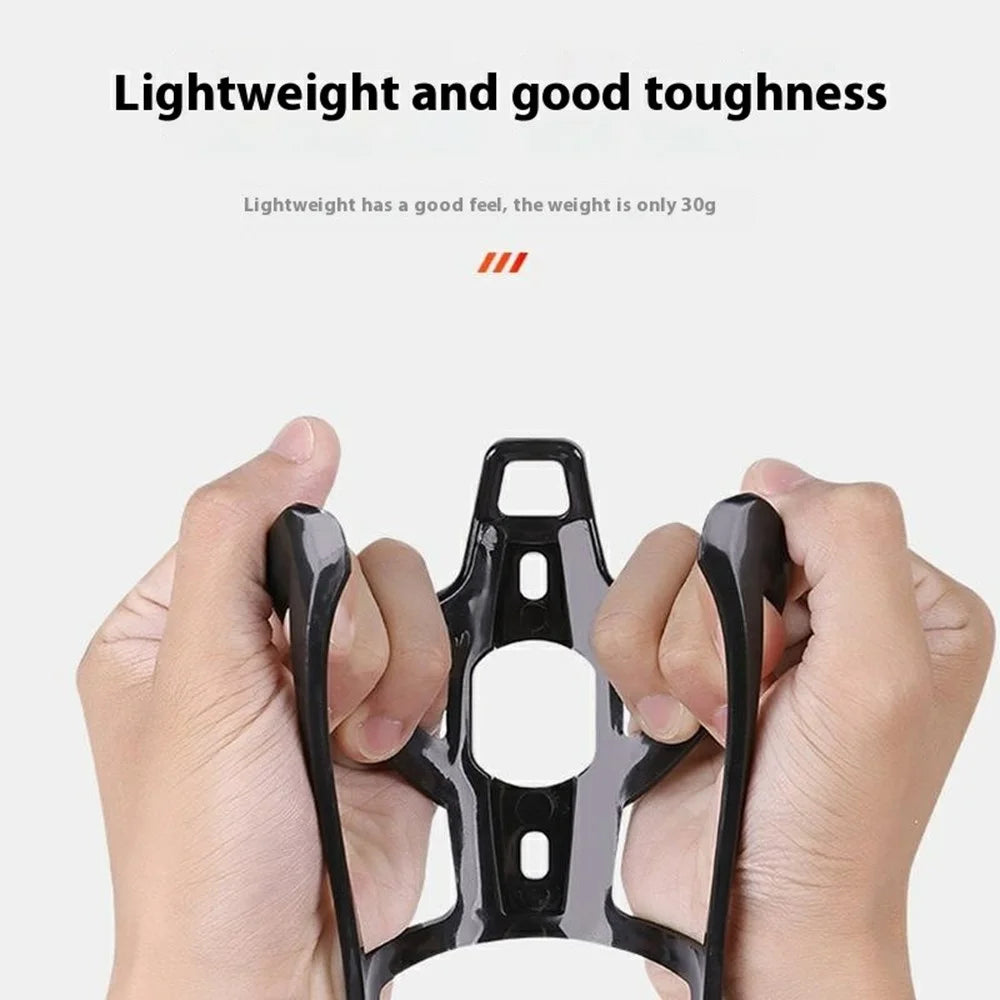 Integrated Bike Water Bottle Cage MTB Road Bicycle Lightweight Bottle Holder with Screws + Wrench - Black - 4
