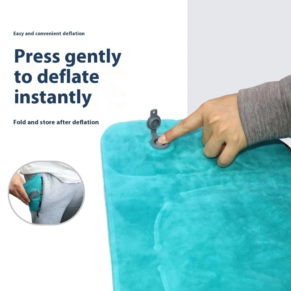 PICTET.FINO PF112A Inflatable Lumbar Pillow Ergonomic Design S-Curve Support for Car / Office Chair - Lake Blue - 5