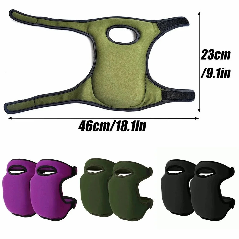 1 Pair Neoprene Garden Knee Pads Foam Cushioned Protective Kneeling Pad for Gardening Floor Cleaning - Green - 7