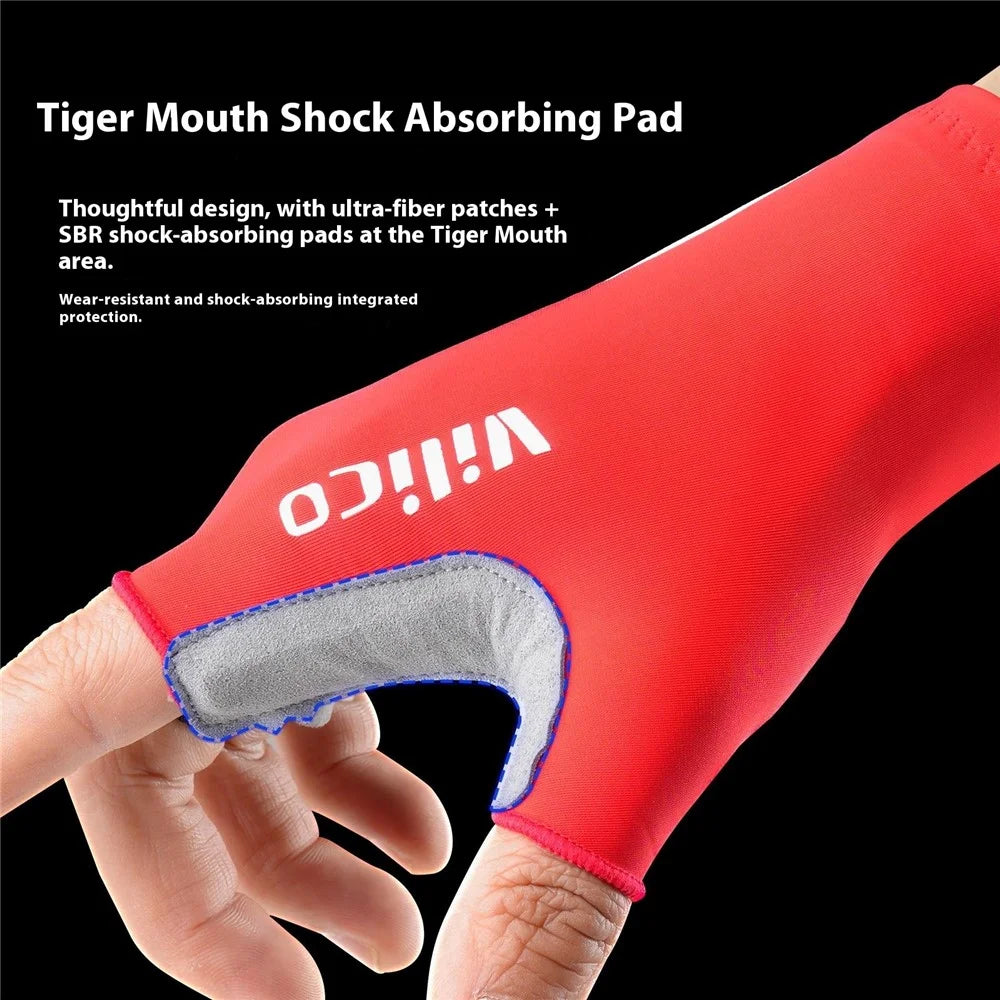 VILICO A0075 1 Pair Cycling Gloves Road Bike Half Finger Summer Breathable Shock Absorbing Gloves - Red / S - 5
