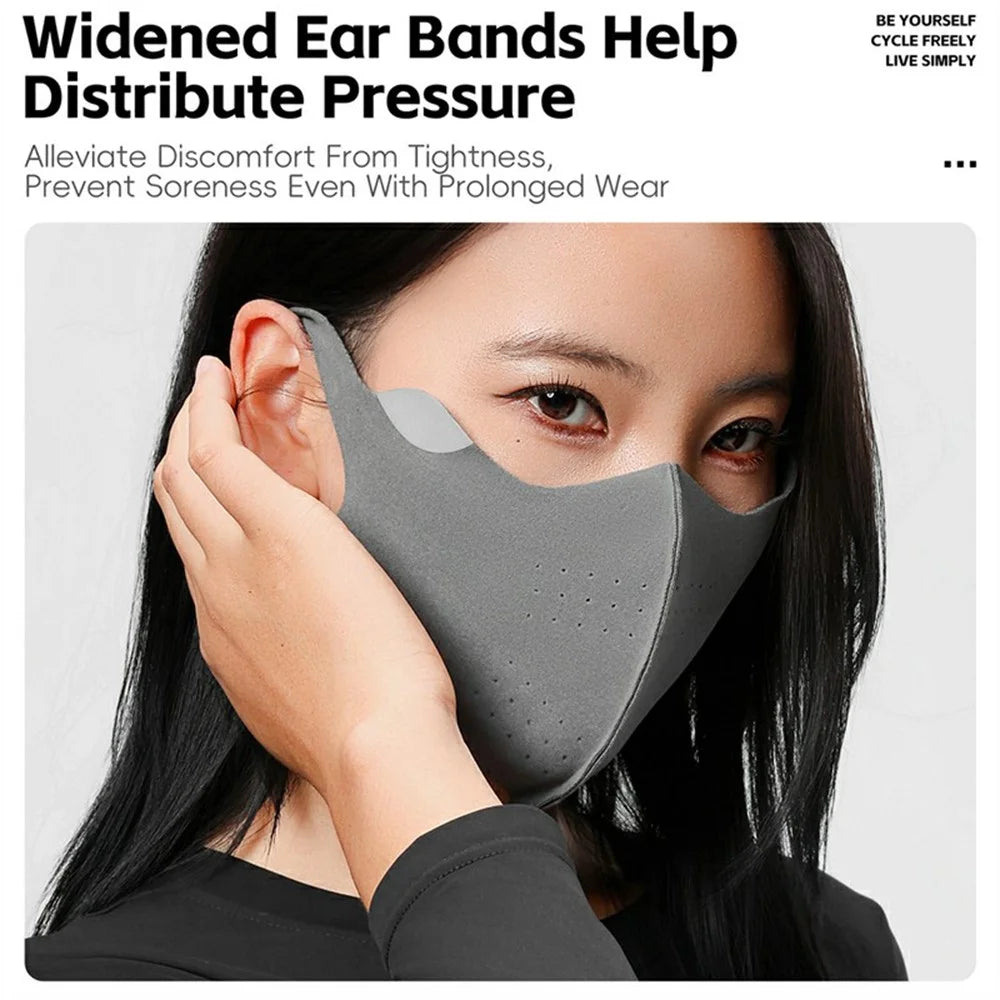 WEST BIKING YP0201475 3D Breathable Face Mask for Winter Cycling Windproof Reflective Face Cover - Dark Grey - 7