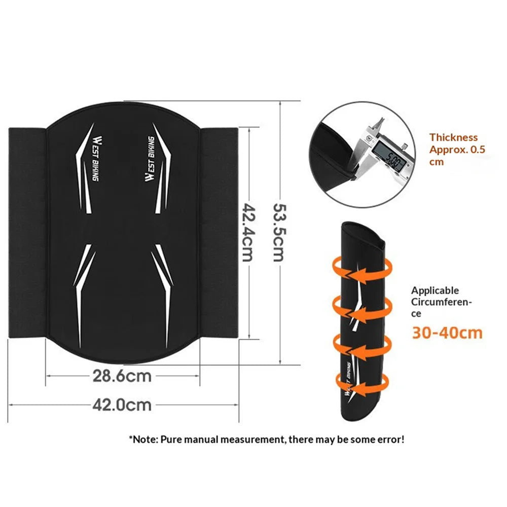 WEST BIKING YP0719307 Electric Bike Battery Protective Cover Reflective Dust-proof Sleeve for E-bike Lithium Battery - Black - 7