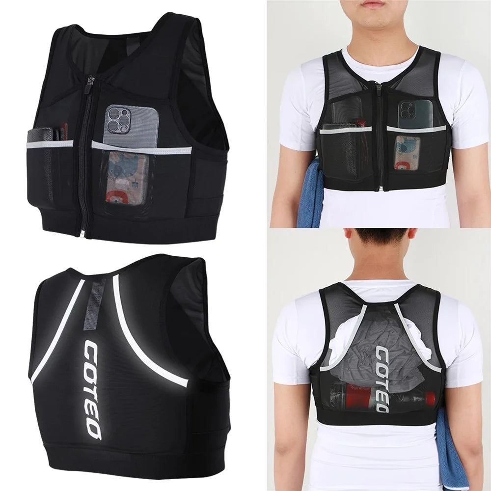 2235 Hydration Running Vest Reflective Sports Chest Bag Front Chest Pack for Cycling Race Marathon Hiking - S - 6