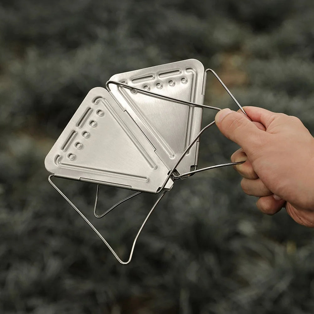 HALIN Stainless Steel Coffee Dripper Holder Folding Outdoor Camping Coffee Filter Rack (BPA Free, No FDA Certificate) - 4