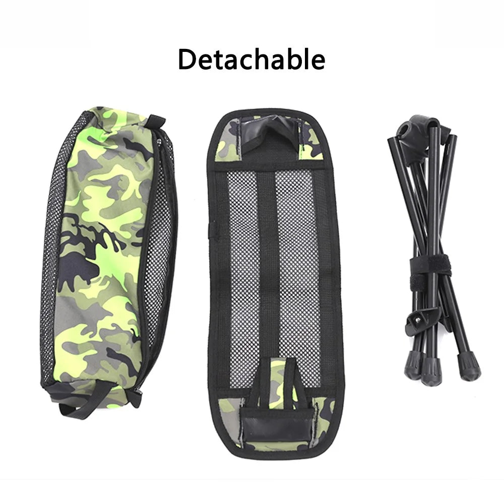 HALIN Portable 600D Oxford Cloth Folding Camping Chair Footrest Leg Rest for Hiking Fishing - Army Green Camouflage - 3