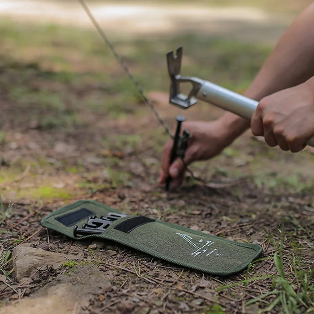 AOTU Size S Outdoor Camping Ground Nails Storage Bag Cationic Fabric Tent Stake Tools Carrying Bag - 2
