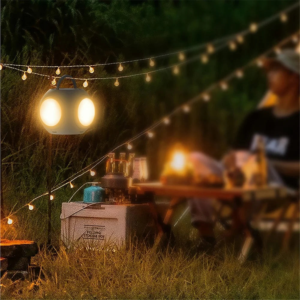 HX-123 Outdoor Camping Light Multi-Function Handheld Flashlight Portable Folding Night Light - Grey - 5