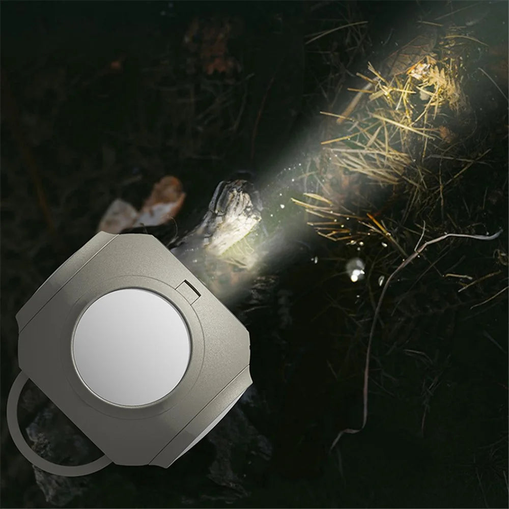 HX-123 Outdoor Camping Light Multi-Function Handheld Flashlight Portable Folding Night Light - Grey - 7