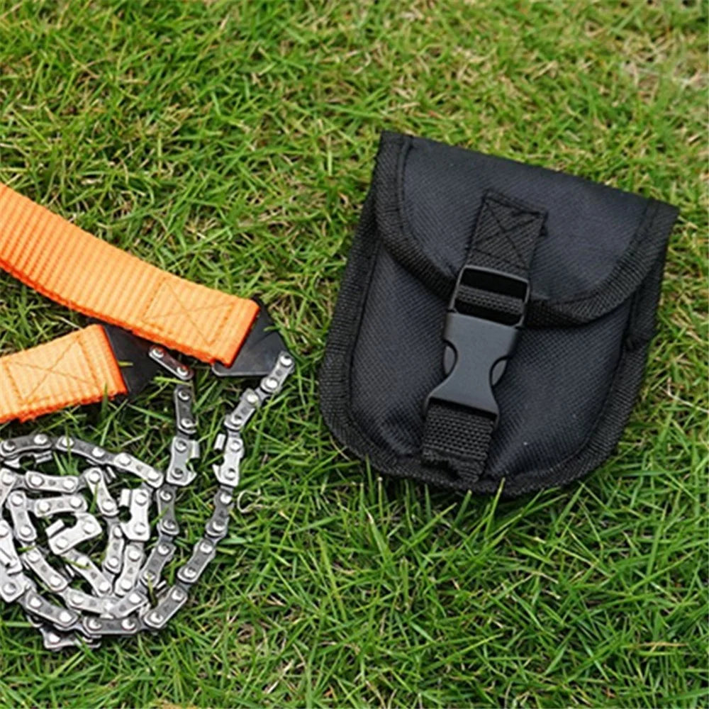 YH338825 Pocket Hand Chainsaw for Camping Outdoor Survival Wood Cutting - Orange - 4