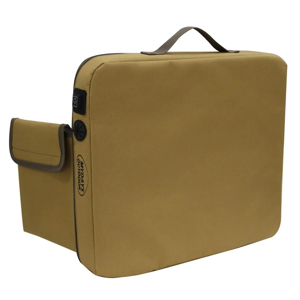 MYDAYS OUTDOOR 38x33x5cm Heated Seat Cushion Outdoor Heating Pad (Without Battery) - Khaki - 5