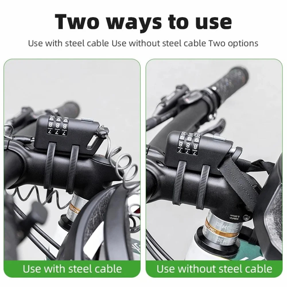 ROCKBROS 907 Motorcycle Helmet Lock Bike Cable Lock for Strollers, Luggage - 2