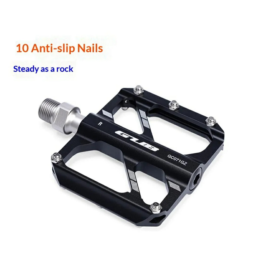 GUB GC071 GZ 1 Pair Aluminum Alloy Pedals Anti Slip Triple Bearing Pedals with Hex Wrench for Mountain / Road Bike - Green - 3