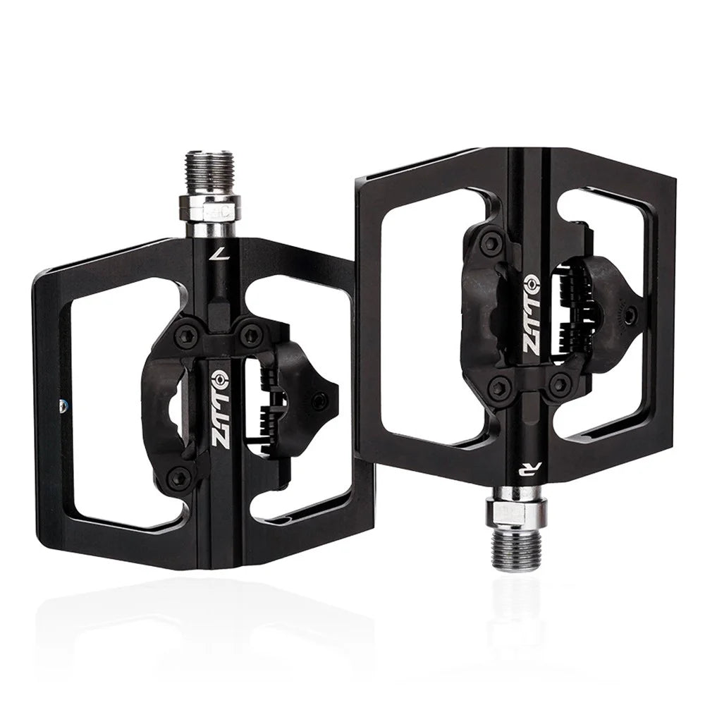 ZTTO STPD15 1 Pair Bicycle Anti-slip Pedals Aluminum Alloy Bike Cycling SPD Flat Pedals with Cleats - 2