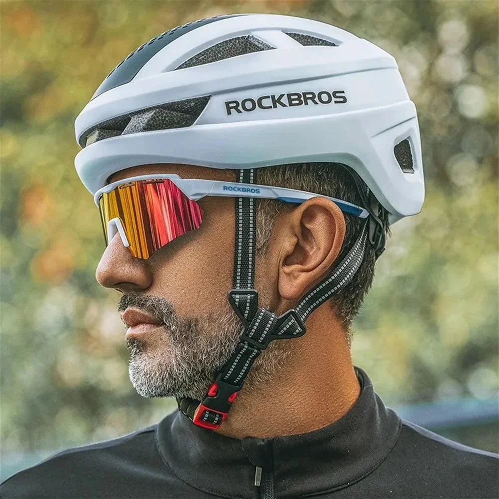 ROCKBROS Bicycle Helmet Breathable Head Protector Cycling Helmet (Matte Design) - White - 6