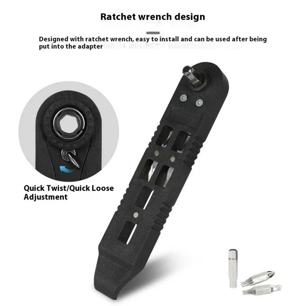 1 Pair Multifunction Bicycle Tire Lever Set with Ratchet Wrench / Hex Key for Road Mountain Bike Repair Tool - 4