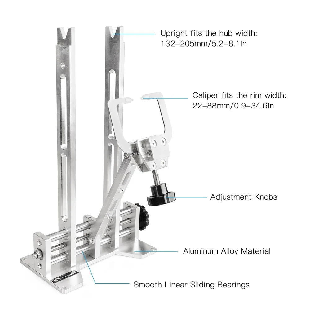 YSANAM Aluminum Alloy Bike Wheel Truing Stand Bicycle Repair Tools for Mountain MTB Bike Road Bicycle Cycling Accessories - 4