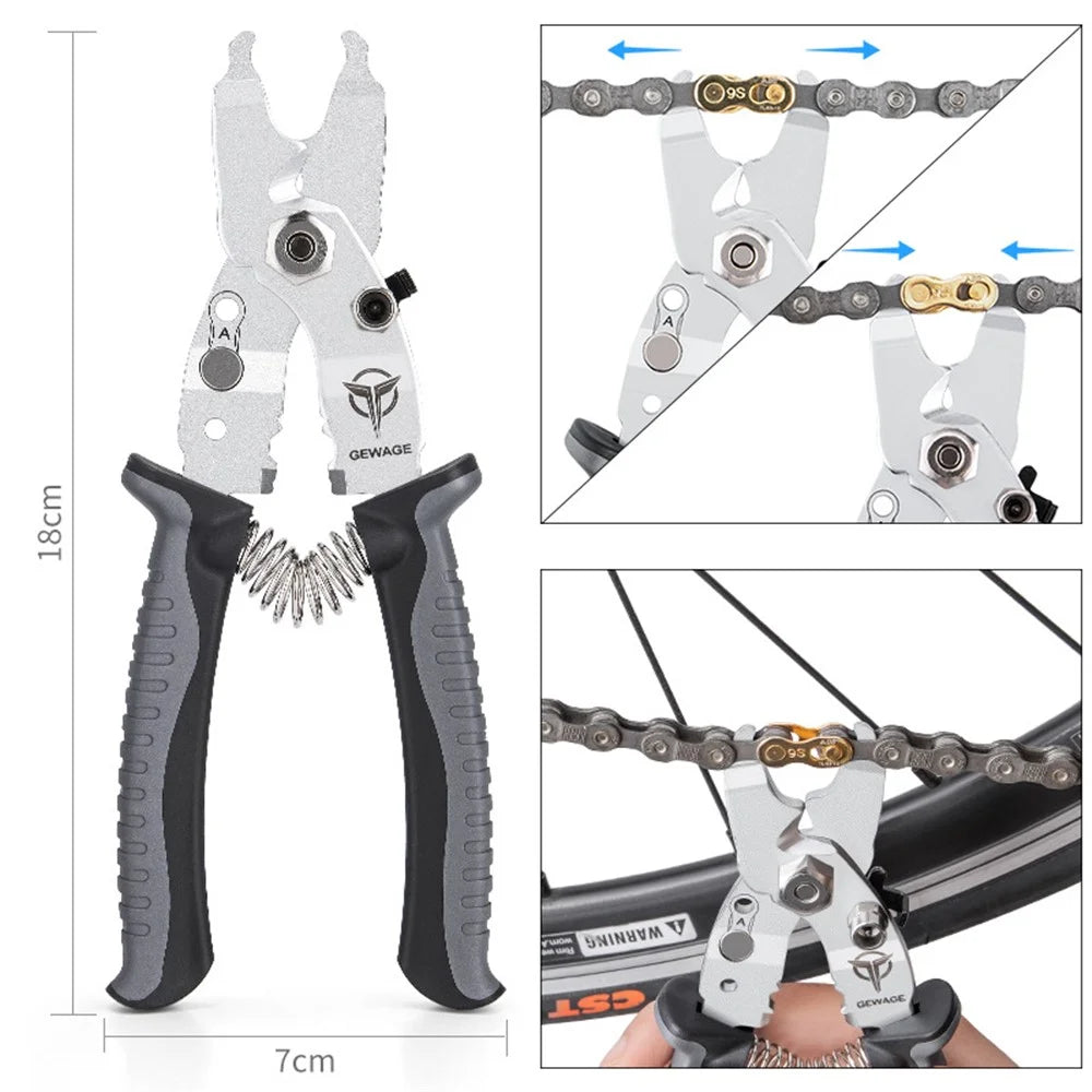GEWAGE RC-188 Alloy Steel Bike Chain Removal Tool Bicycle Chain Repair Kit Plier - 5
