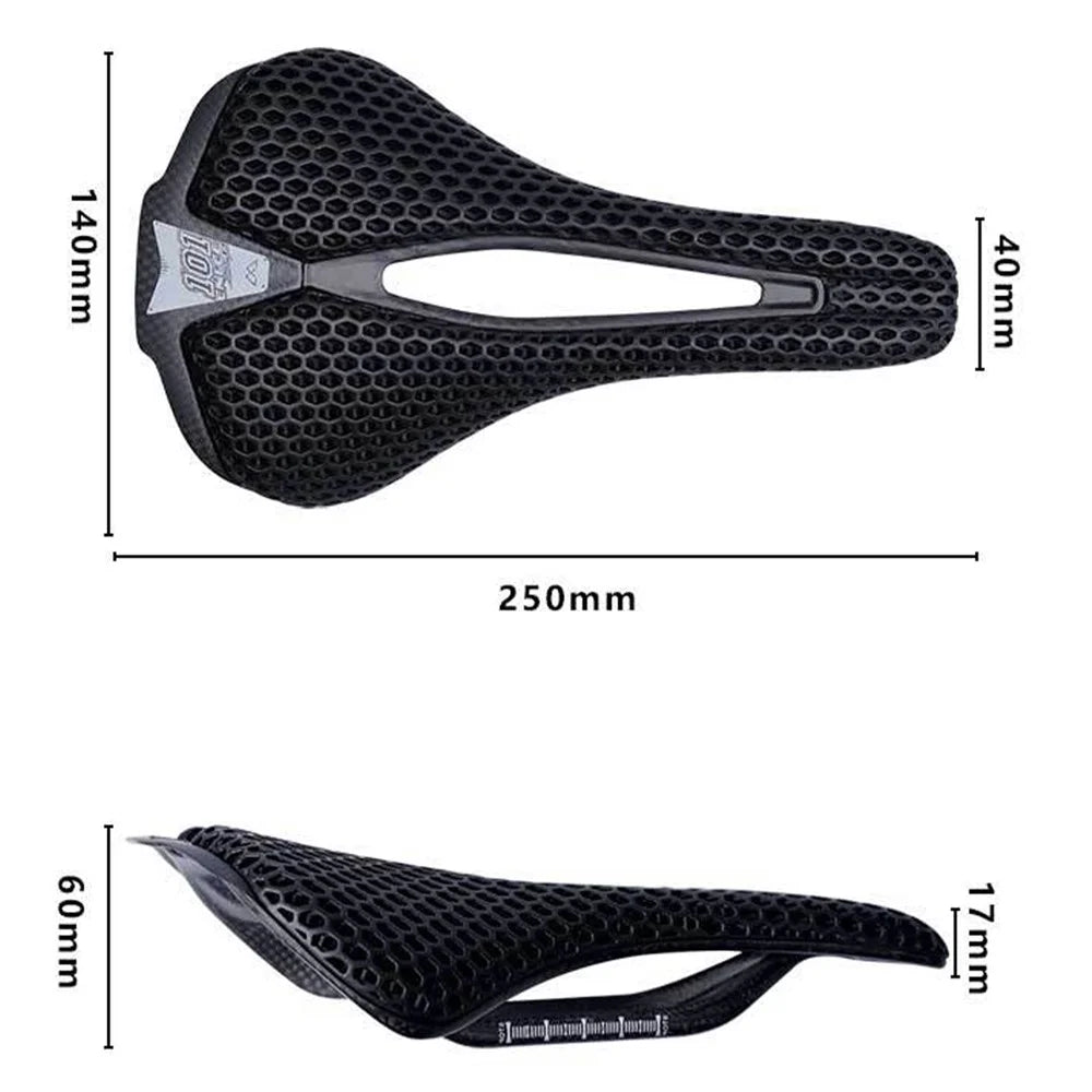 ENLEE 250x140x17mm 3D Printing Bike Saddle Carbon Fiber Breathable Honeycomb Bicycle Seat, Nylon Type - 7