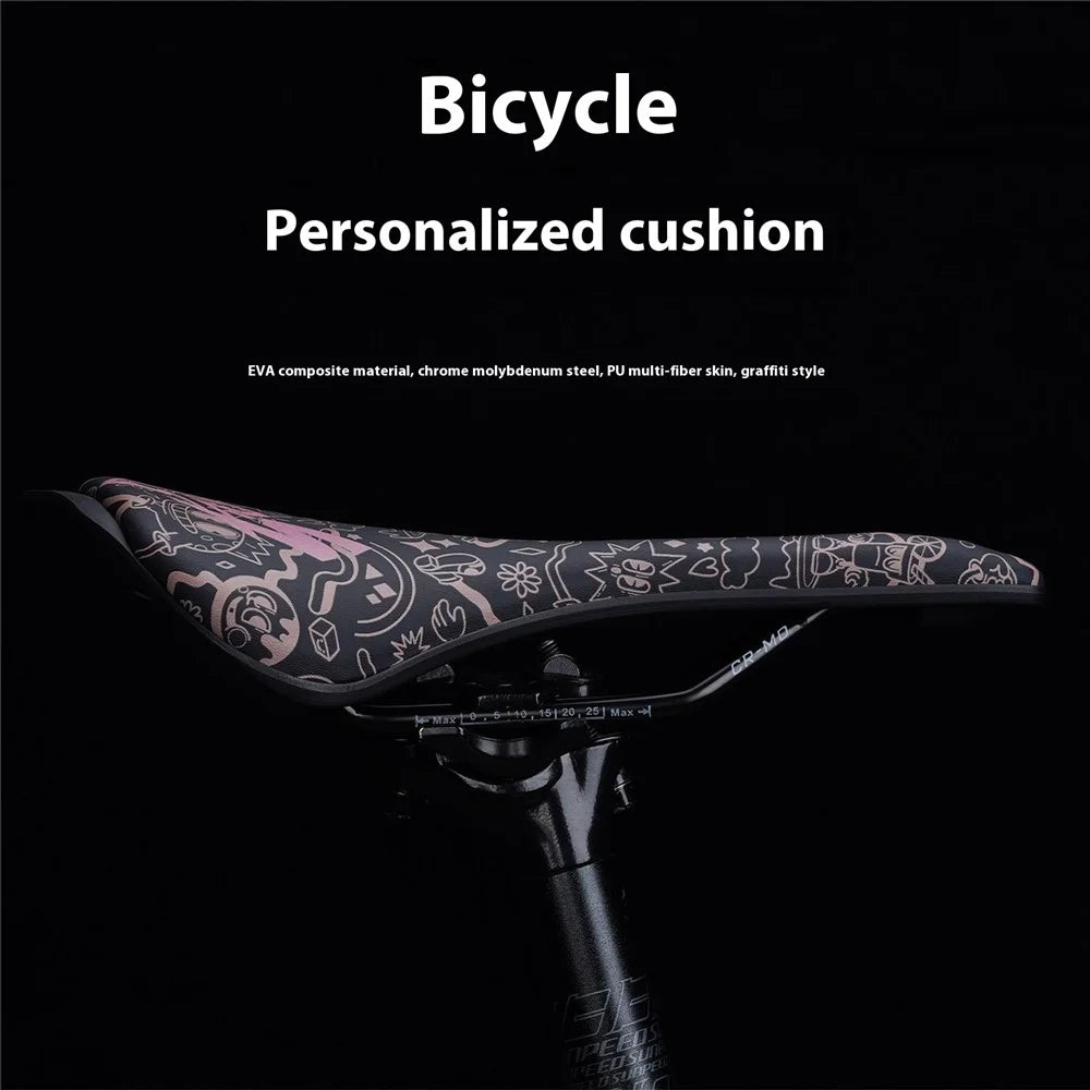 ENLEE RS Sport Saddle EVA+PU Microfiber Leather Cycling Bike Hollow Breathable Seat - Style A - 2