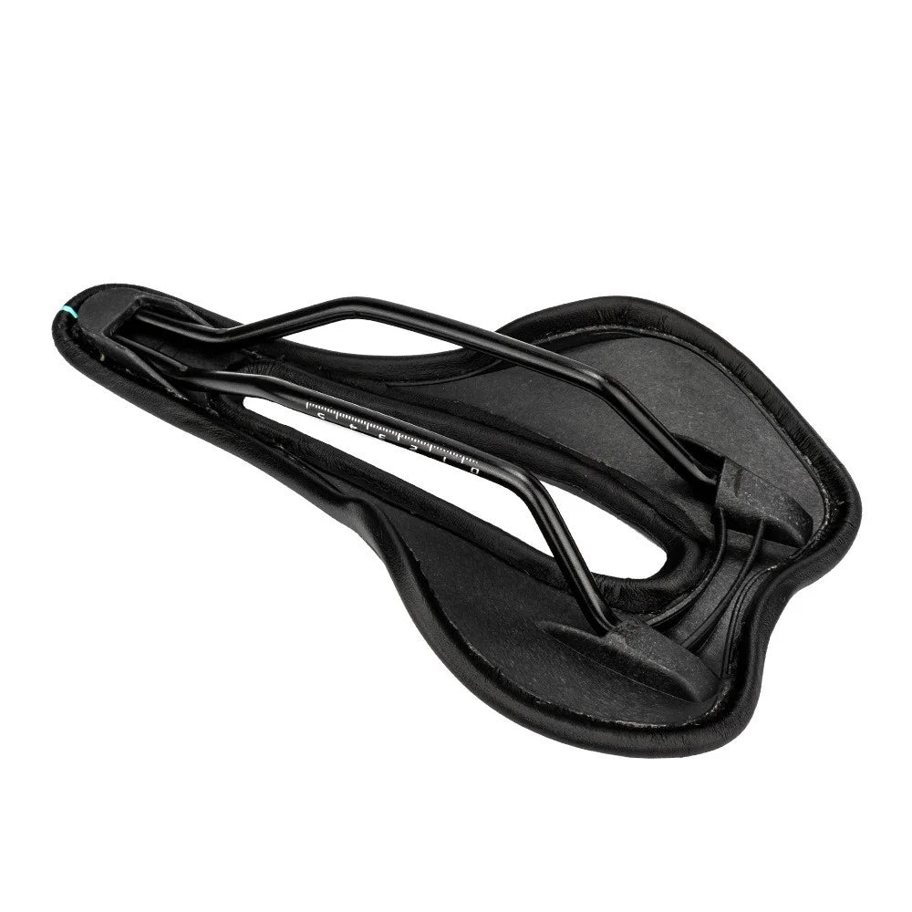 ZTTO ST1 Hollow Seat Cushion Breathable Microfiber Leather Mountain Road Bike Saddle - Black / Blue - 3