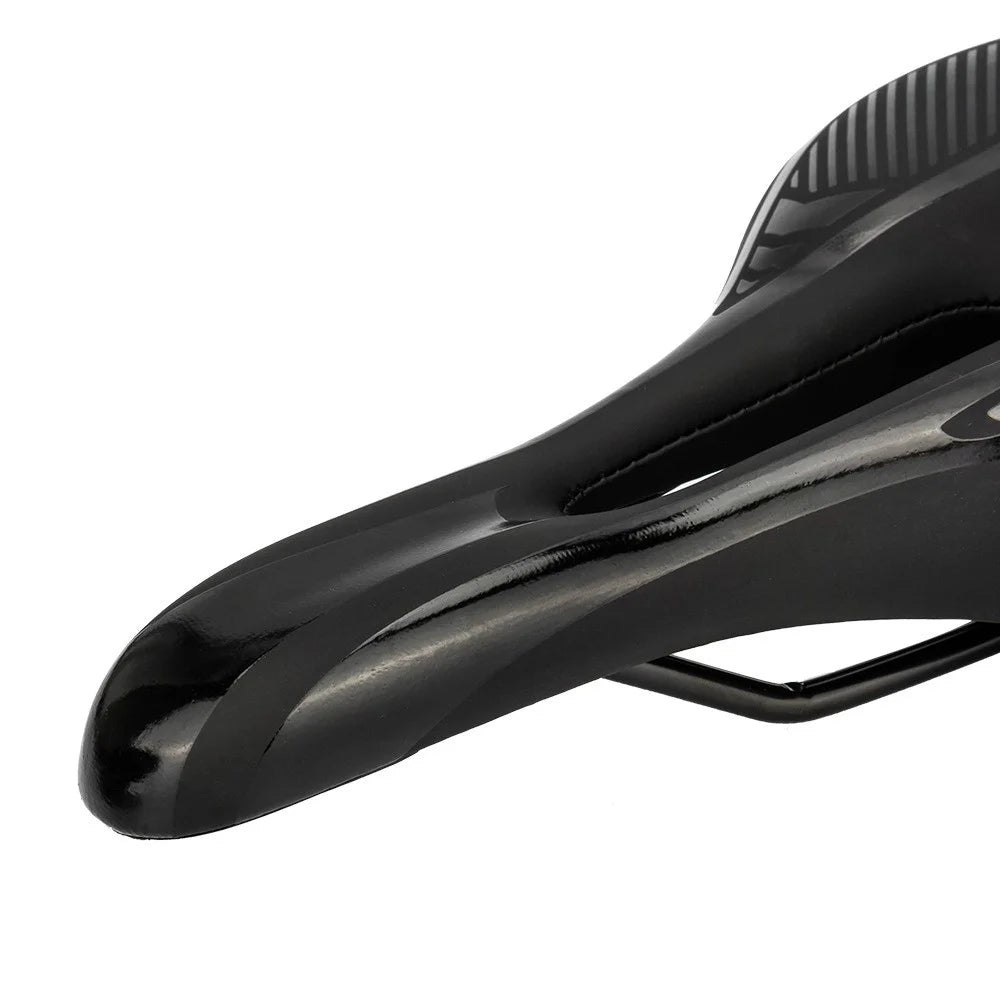 ZTTO 6219 Microfiber Leather Hollow Saddle Mountain Road Bicycle Seat Cushion - Black / Red - 7