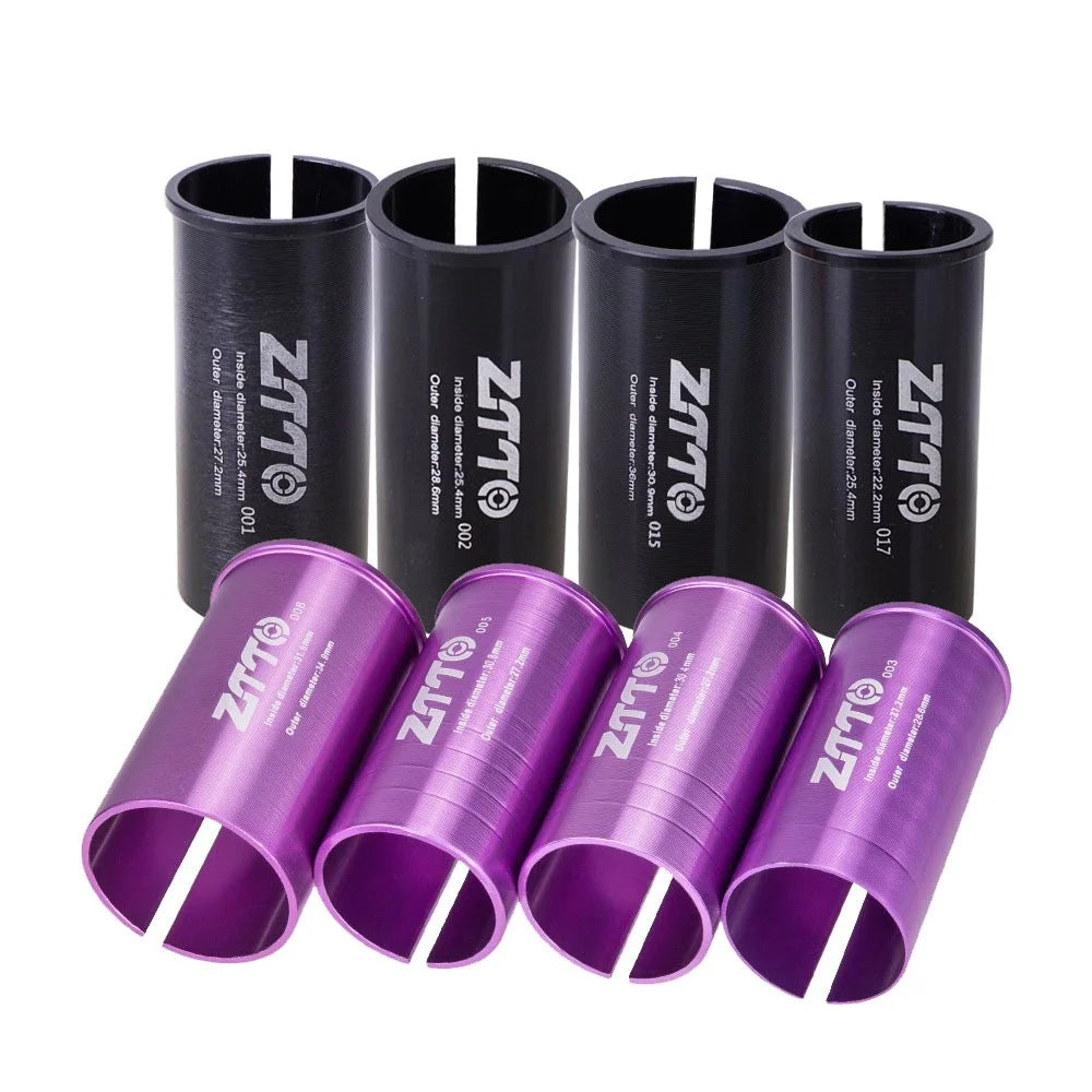 ZTTO Bike Seat Post Adapter Aluminum Bicycle Seat Post Tube Reducing Sleeve Converter - 22.2mm to 25.4mm - 3