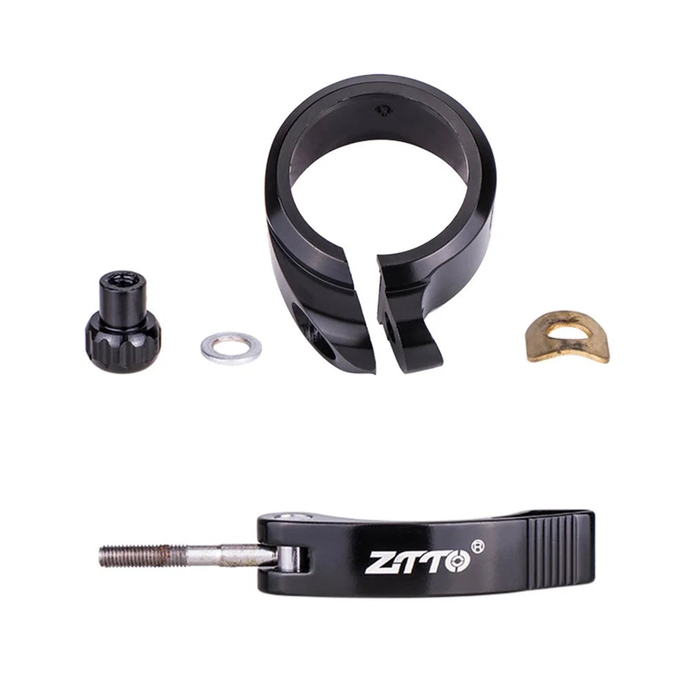 ZTTO JX072 40.8mm Folding Bike Seat Post Clamp Aluminum Alloy Bicycle Seat Tube Clip - Black - 2